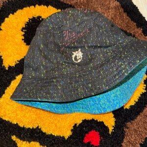 Bucket Hat - The Hundreds  - Black with Blue Reversible Design